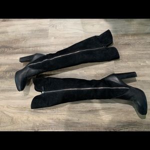 Italian brand - PETER FLOWERS leather over the knee boots